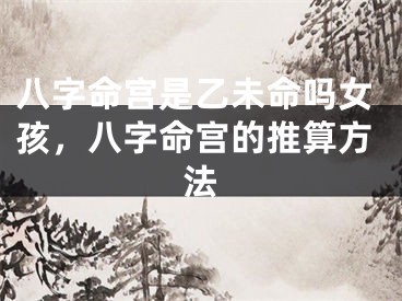 八字命宫是乙未命吗女孩，八字命宫的推算方法