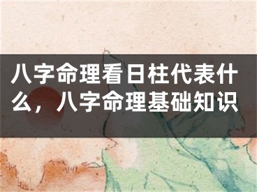 八字命理看日柱代表什么，八字命理基础知识