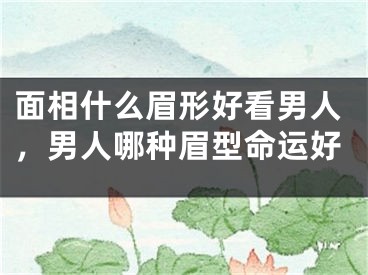 面相什么眉形好看男人，男人哪种眉型命运好