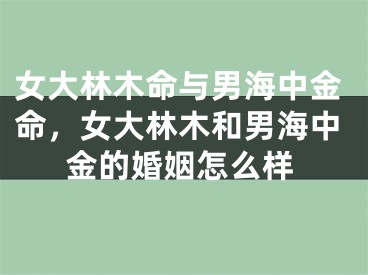女大林木命与男海中金命，女大林木和男海中金的婚姻怎么样