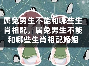 属兔男生不能和哪些生肖相配，属兔男生不能和哪些生肖相配婚姻
