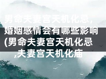 男命夫妻宫天机化忌，婚姻感情会有哪些影响(男命夫妻宫天机化忌,夫妻宫天机化庙