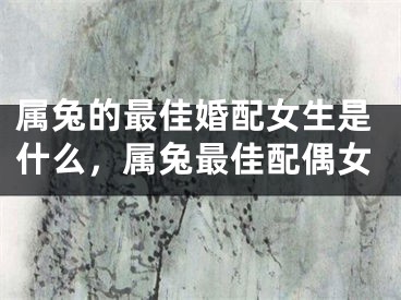 属兔的最佳婚配女生是什么，属兔最佳配偶女