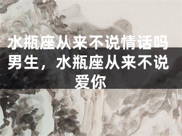 水瓶座从来不说情话吗男生，水瓶座从来不说爱你