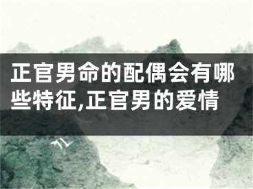 正官男命的配偶会有哪些特征,正官男的爱情