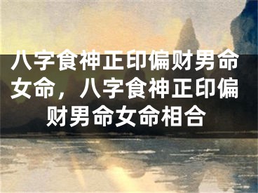 八字食神正印偏财男命女命，八字食神正印偏财男命女命相合