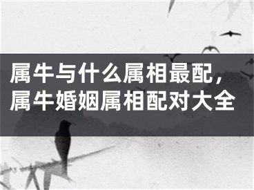 属牛与什么属相最配，属牛婚姻属相配对大全