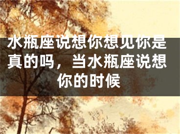 水瓶座说想你想见你是真的吗,当水瓶座说想你的时候