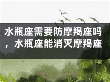 水瓶座需要防摩羯座吗，水瓶座能消灭摩羯座