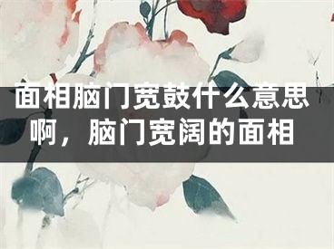 面相脑门宽鼓什么意思啊，脑门宽阔的面相