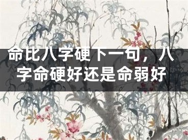 命比八字硬下一句,八字命硬好还是命弱好