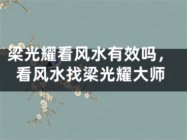 梁光耀看风水有效吗，看风水找梁光耀大师