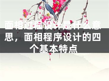 面相过程设计是什么意思，面相程序设计的四个基本特点