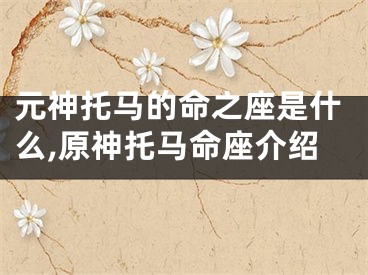 元神托马的命之座是什么,原神托马命座介绍