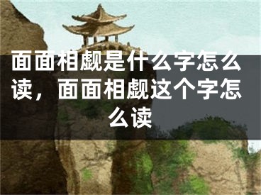 面面相觑是什么字怎么读，面面相觑这个字怎么读