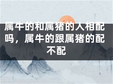 属牛的和属猪的人相配吗，属牛的跟属猪的配不配