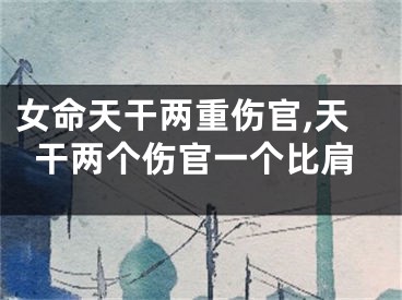 女命天干两重伤官,天干两个伤官一个比肩