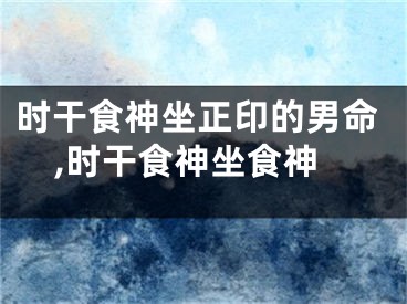 时干食神坐正印的男命,时干食神坐食神