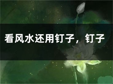 看风水还用钉子，钉子