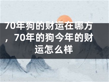 70年狗的财运在哪方，70年的狗今年的财运怎么样