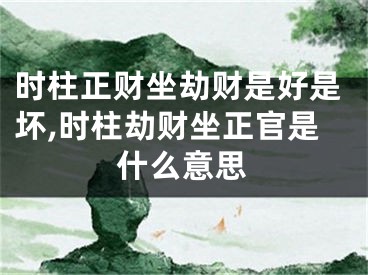 时柱正财坐劫财是好是坏,时柱劫财坐正官是什么意思