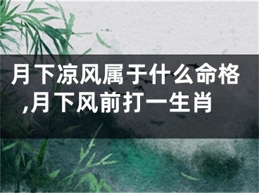 月下凉风属于什么命格,月下风前打一生肖