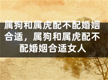 属狗和属虎配不配婚姻合适，属狗和属虎配不配婚姻合适女人