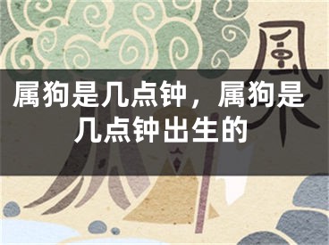 属狗是几点钟，属狗是几点钟出生的