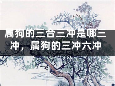 属狗的三合三冲是哪三冲,属狗的三冲六冲