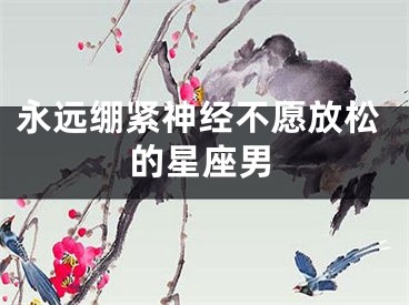 永远绷紧神经不愿放松的星座男