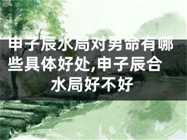申子辰水局对男命有哪些具体好处,申子辰合水局好不好