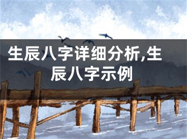 生辰八字详细分析,生辰八字示例