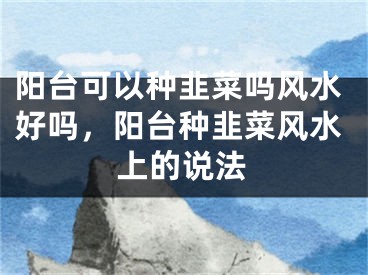 阳台可以种韭菜吗风水好吗,阳台种韭菜风水上的说法