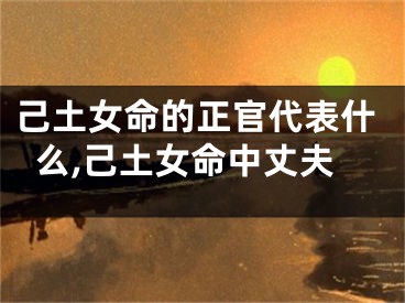 己土女命的正官代表什么,己土女命中丈夫