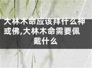 大林木命应该拜什么神或佛,大林木命需要佩戴什么