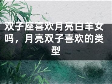 双子座喜欢月亮白羊女吗，月亮双子喜欢的类型
