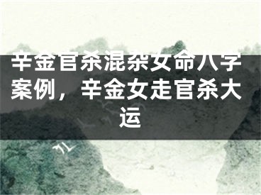 辛金官杀混杂女命八字案例，辛金女走官杀大运