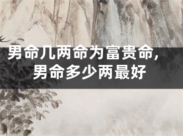 男命几两命为富贵命,男命多少两最好