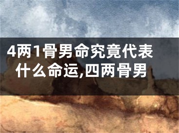 4两1骨男命究竟代表什么命运,四两骨男