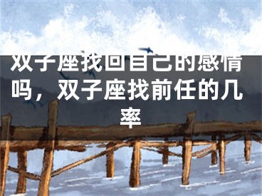 双子座找回自己的感情吗,双子座找前任的几率