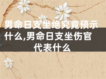 男命日支坐绝究竟预示什么,男命日支坐伤官代表什么