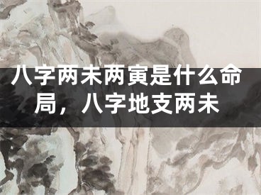 八字两未两寅是什么命局，八字地支两未