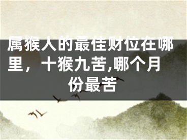 属猴人的最佳财位在哪里，十猴九苦,哪个月份最苦