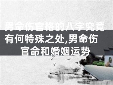 男命伤官格的八字究竟有何特殊之处,男命伤官命和婚姻运势