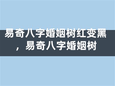 易奇八字婚姻树红变黑，易奇八字婚姻树