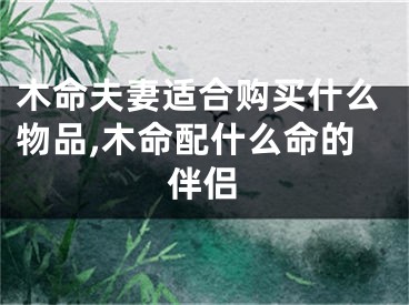 木命夫妻适合购买什么物品,木命配什么命的伴侣