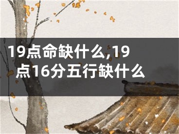 19点命缺什么,19点16分五行缺什么