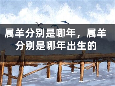 属羊分别是哪年，属羊分别是哪年出生的 
