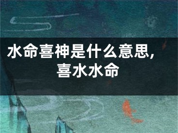 水命喜神是什么意思,喜水水命