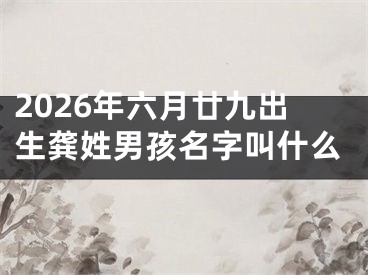 2026年六月廿九出生龚姓男孩名字叫什么
